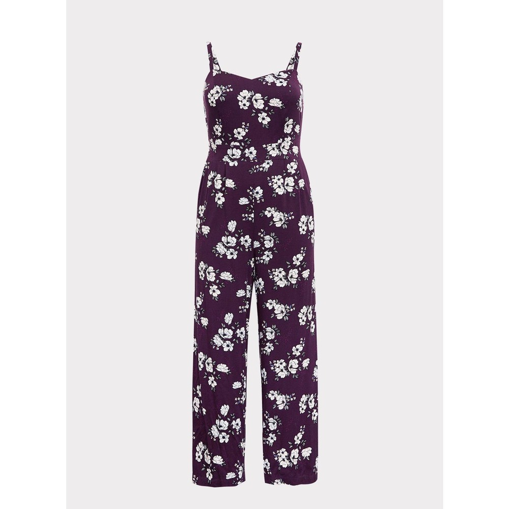 torrid Purple Floral Jumpsuit